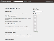 Tablet Screenshot of colornames.org